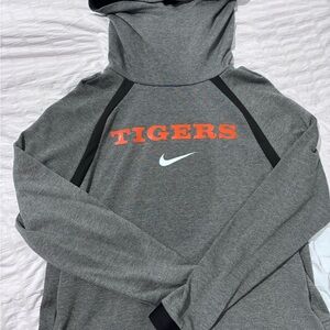 Nike Clemson University Sweatshirt Women’s Dri Fit Gray Hooded Pullover Medium